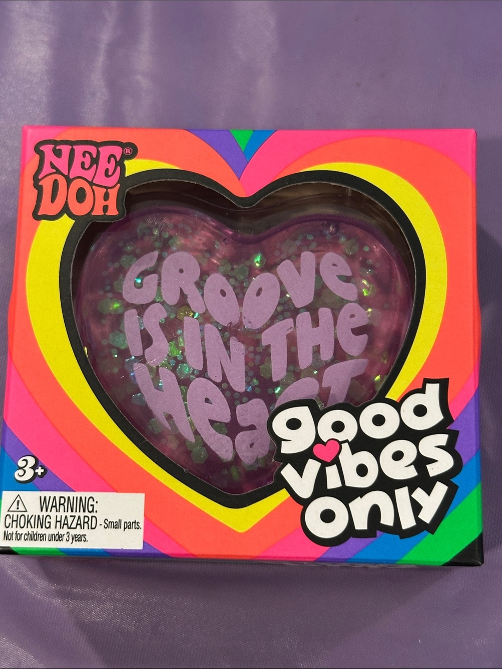 Needing Good Vibes Only Heart Squishy - Purple